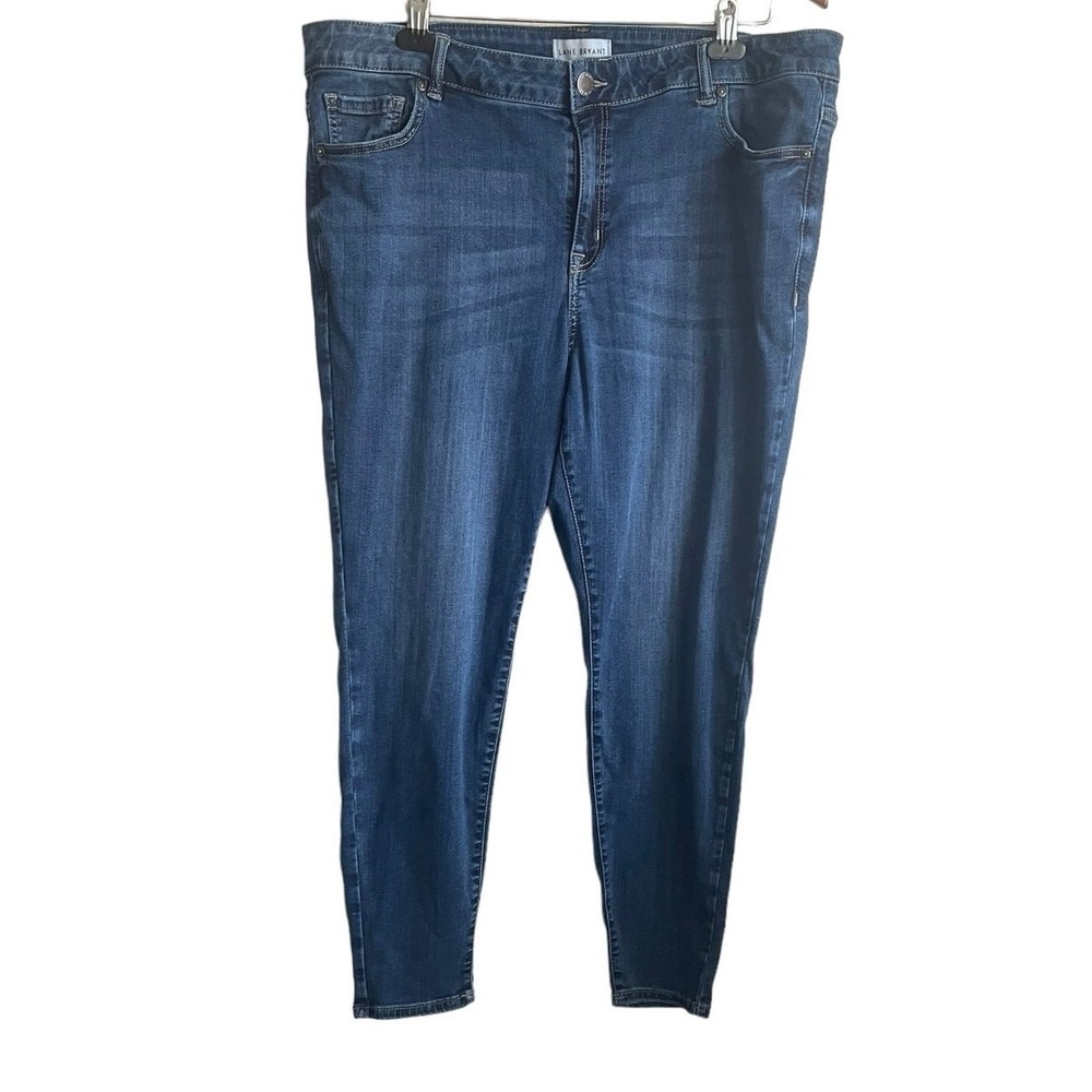 Lane Bryant Women Straight Leg Jeans 22 Blue Mid Rise‎ Classic Everyday Denim